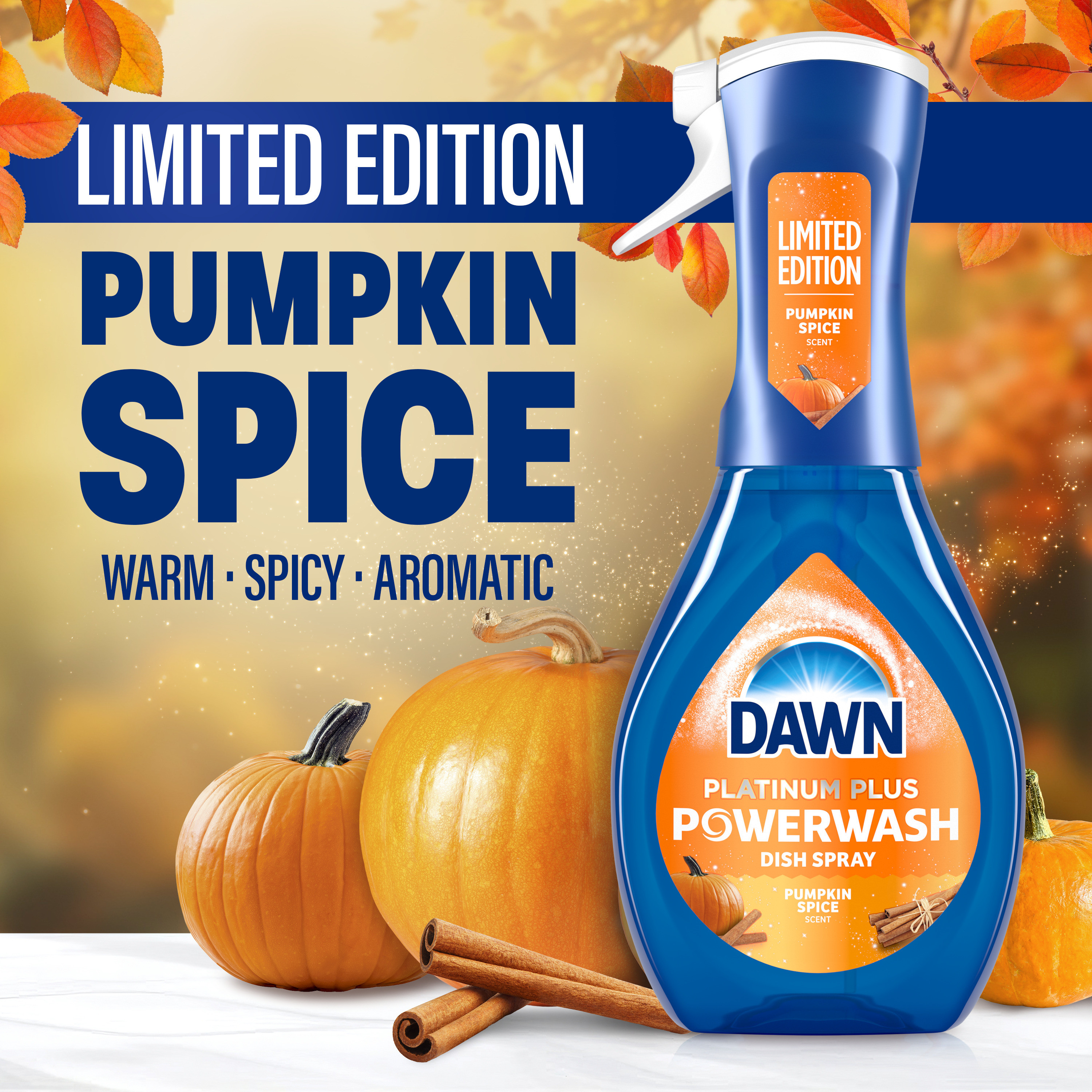 Dawn Powerwash Spray, Dish Soap, Dishwashing Liquid, Pumpkin Spice, 1 Starter Kit, 16 Fl Oz | Walmart (US)