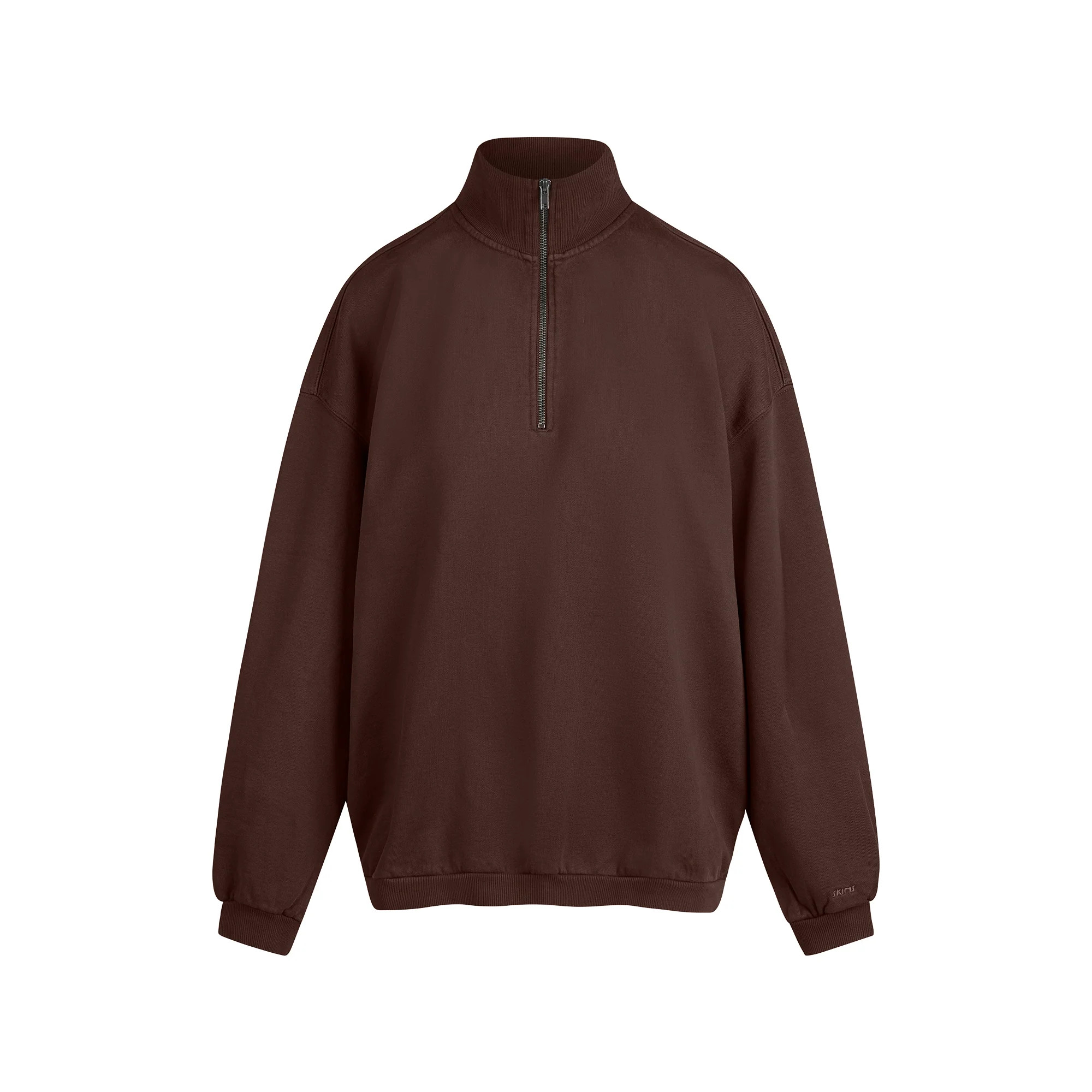 BOYFRIEND FLEECE OVERSIZED HALF ZIP | ESPRESSO | SKIMS (US)