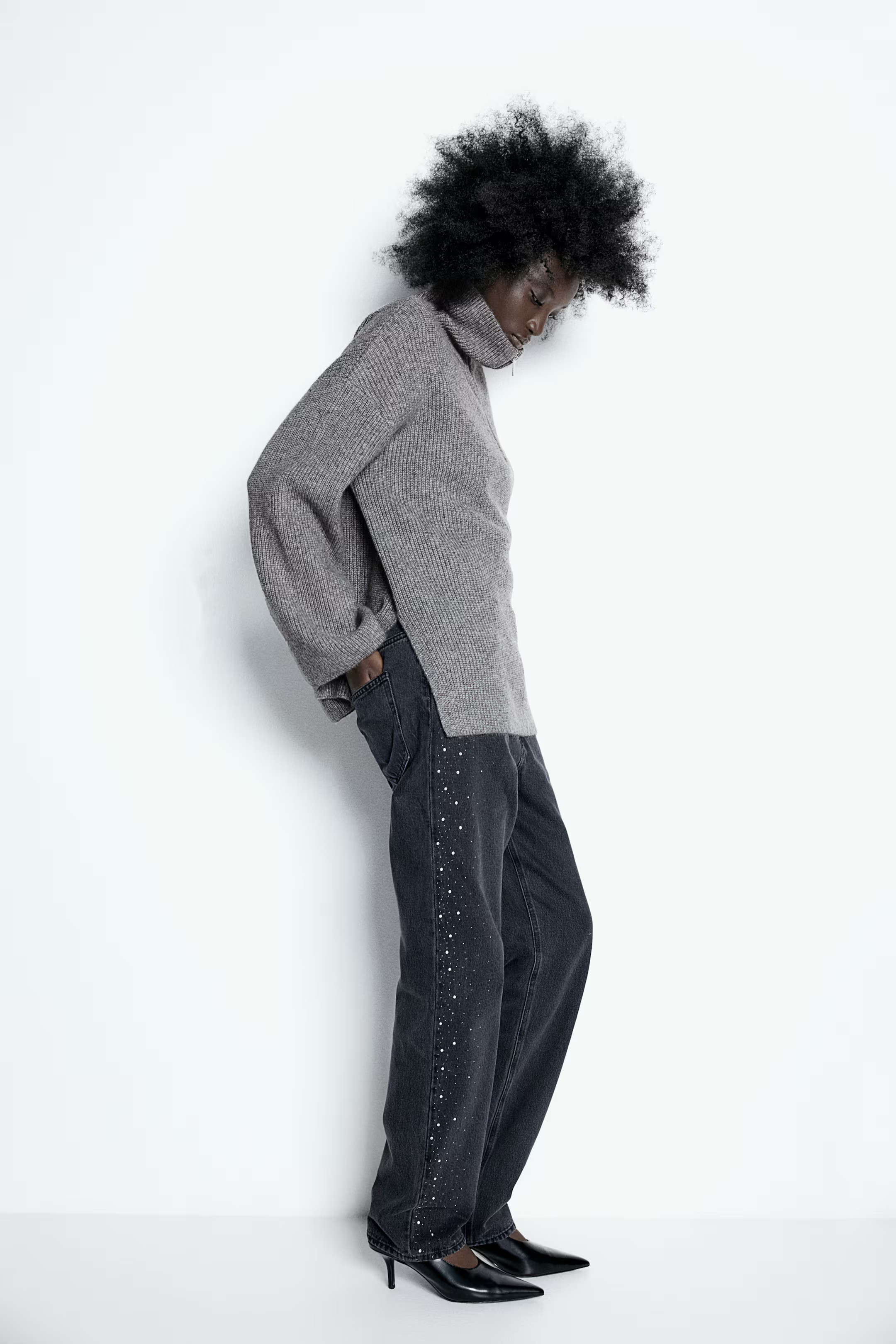 Zip-top rib-knit jumper | H&M (UK, MY, IN, SG, PH, TW, HK)