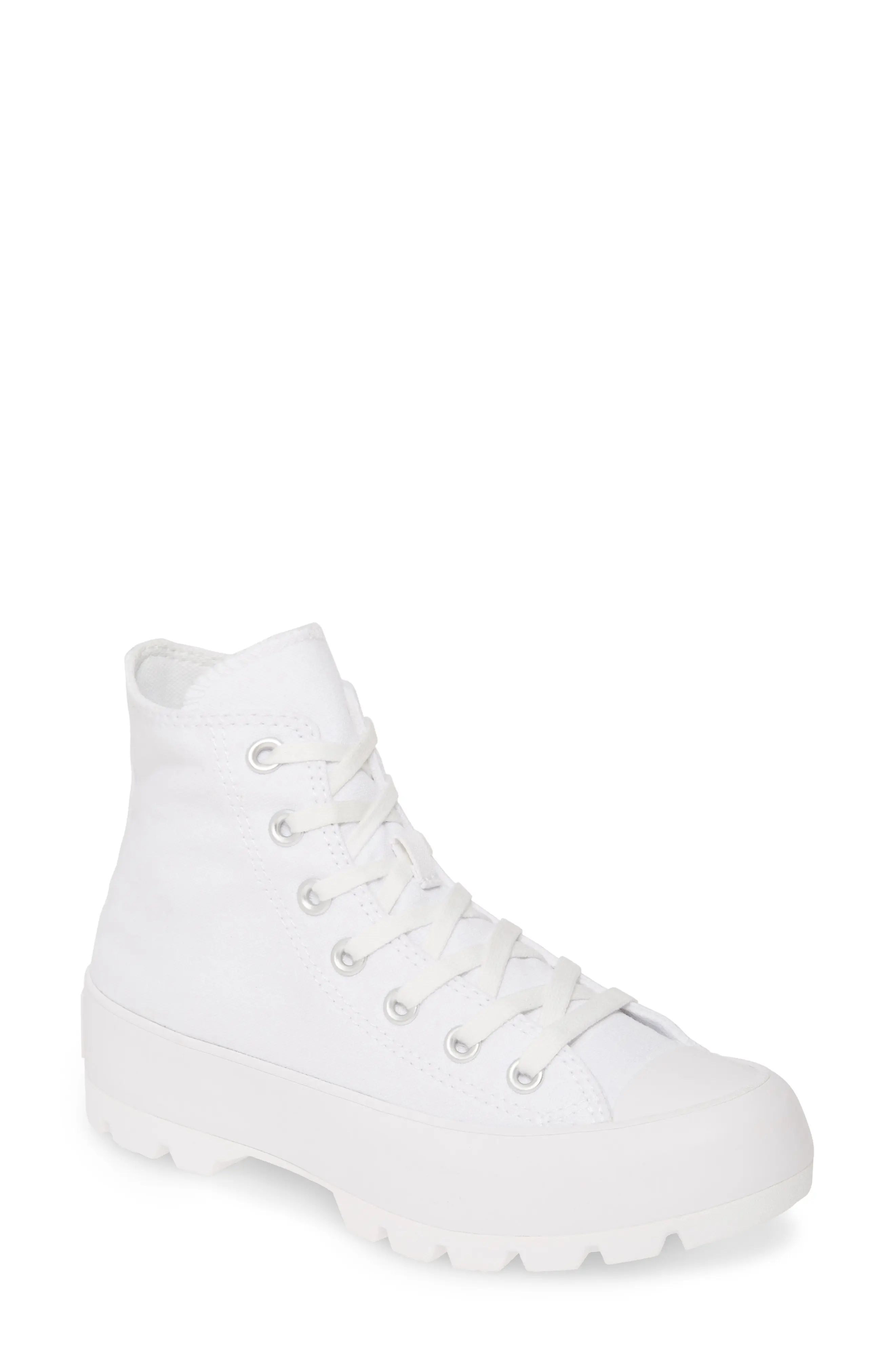 Converse Chuck Taylor(R) All Star(R) Lugged Boot in White/Black/White at Nordstrom, Size 6 Women's | Nordstrom