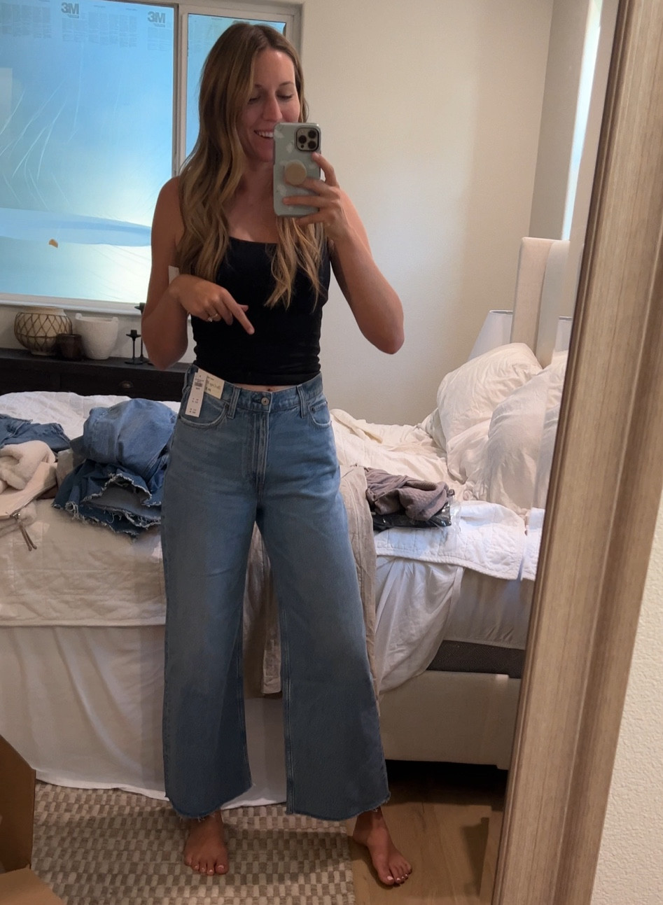 Wide leg crop jeans🫶 