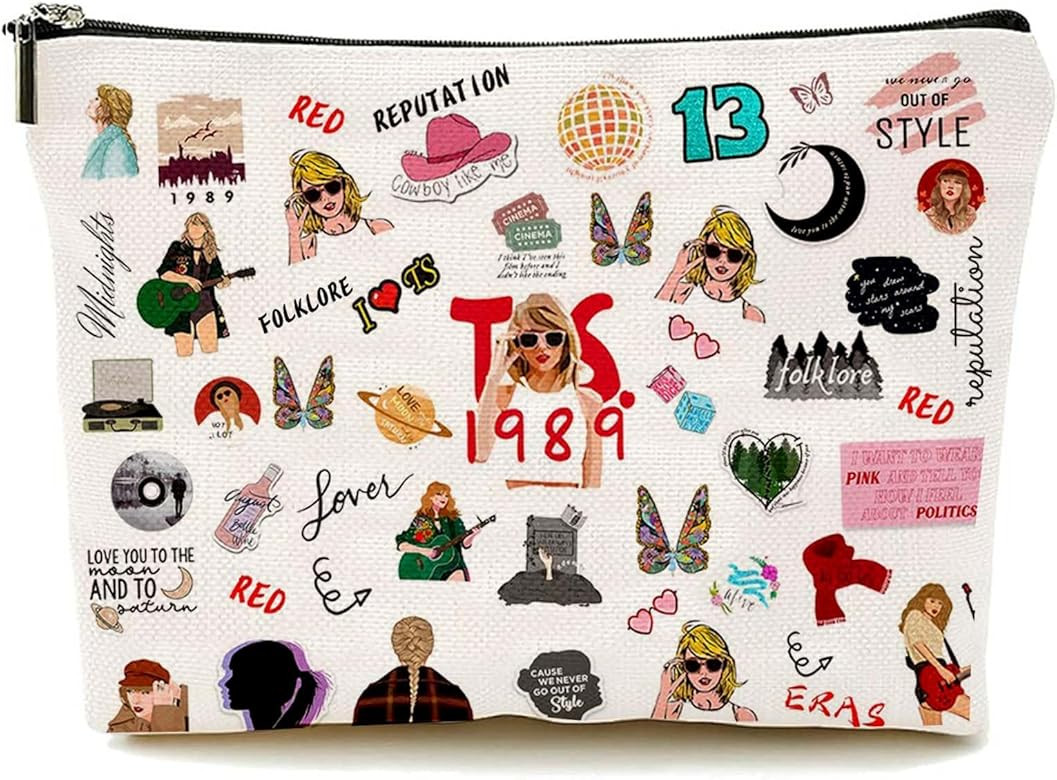 Lnmmook Singer Makeup Bag for TS Fans, Cosmetic Bag Albums & Inspired TS Music Lover Fans Gifts f... | Amazon (US)