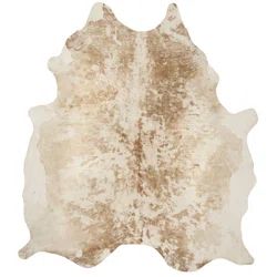 Foundry Select Lilly Cowhide Tan Area Rug | Wayfair North America