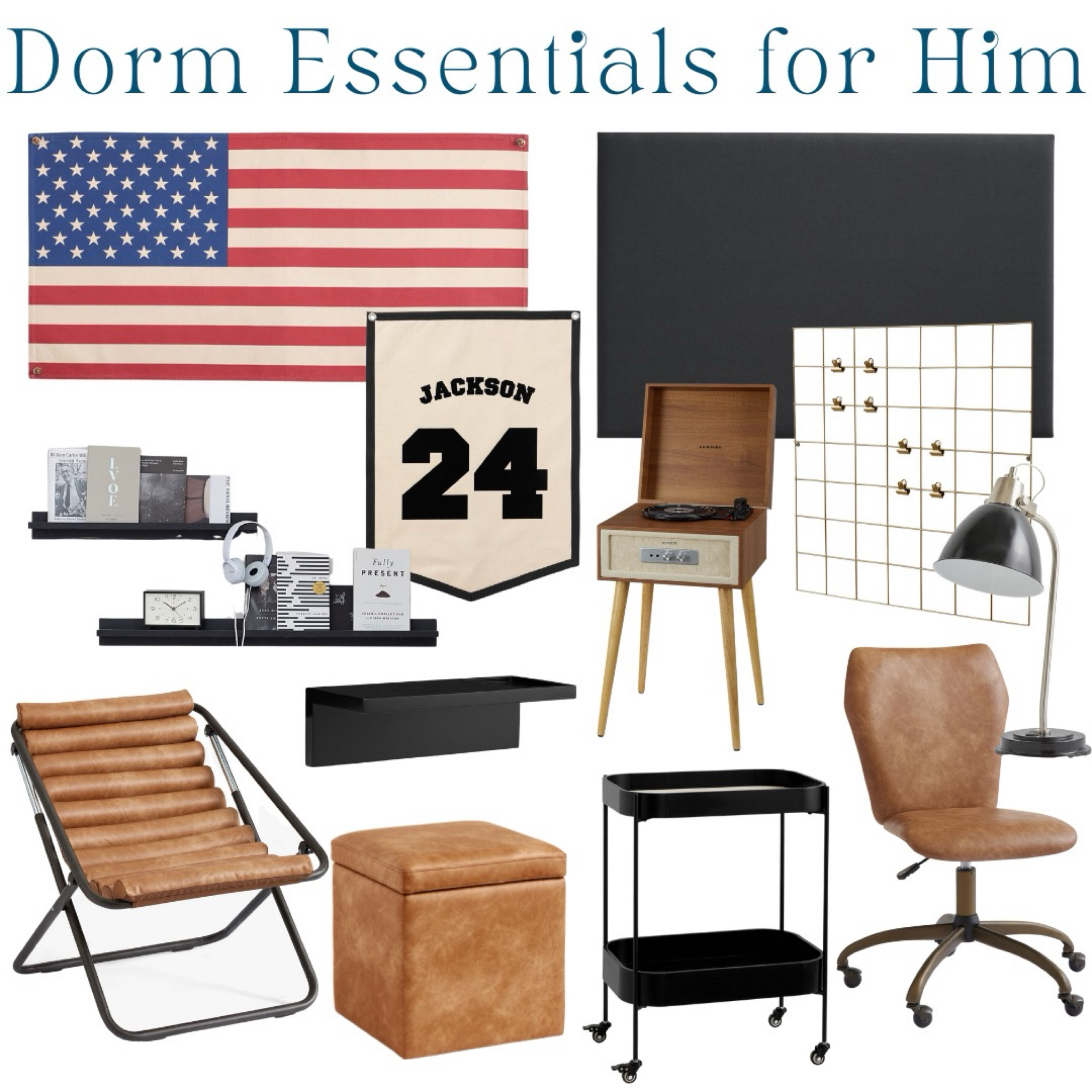 Dorm essentials for him! Back to school college essentials!