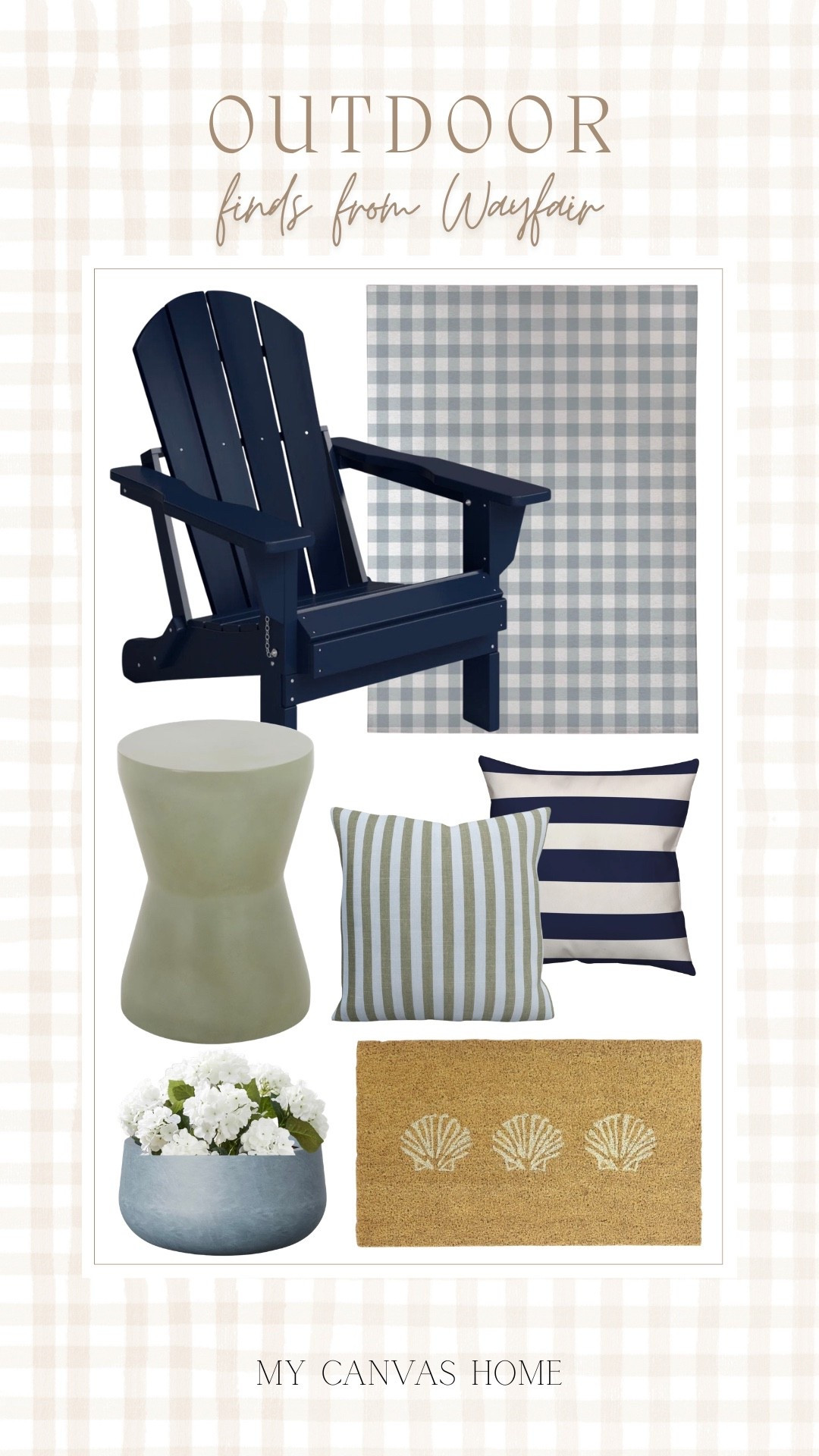 #ad How cute are these patio and porch finds from @Wayfair? They have so many quality pieces to choose from, and I love that they don’t break the bank. From outdoor pillows to a doormat and gingham rug, here’s what I’m eyeing and loving right now! #wishyouwerehere #outdoor #wayfair #wayfairpartner

#LTKHome #LTKSaleAlert