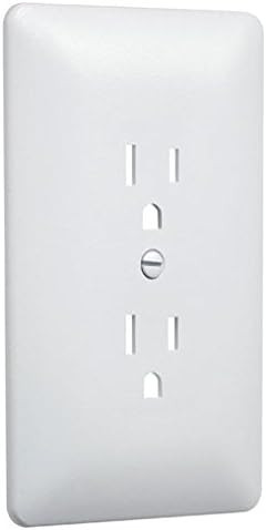 Taymac 2000W Masque 2000 1-Gang Decorator Style Wallplate, Paintable Duplex Outlet Cover, White (... | Amazon (US)