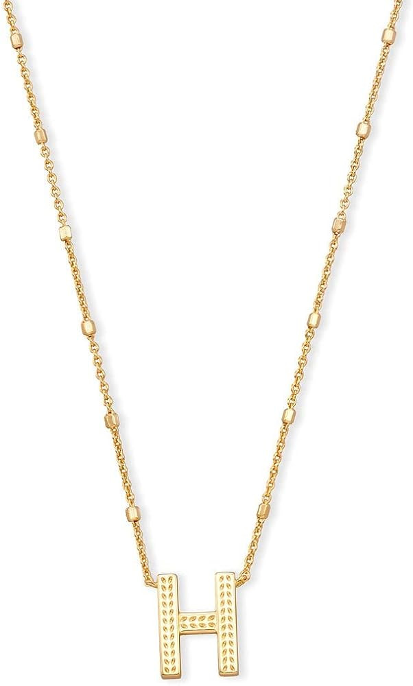 Kendra Scott Letters A-Z Pendant Necklace for Women, Fashion Jewelry, 14k Gold-Plated Brass | Amazon (US)
