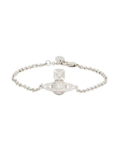 Vivienne Westwood Carmela Bas Relief Bracelet Woman Bracelet Silver Size - Recycled brass, Cubic zirconia | YOOX (US)