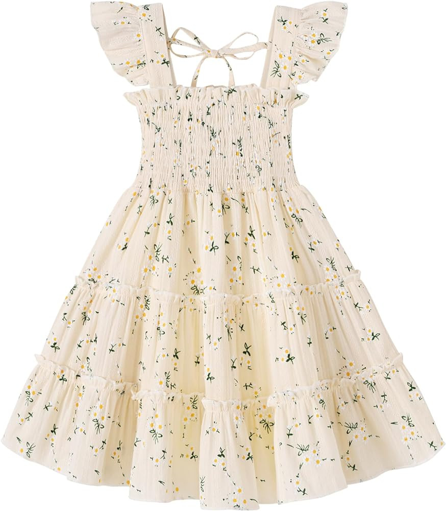 YOUNGER TREE Toddler Girl Dress Kids Sleeveless Ruffle Dresses for Girls Summer Outfits Beach Sun... | Amazon (US)