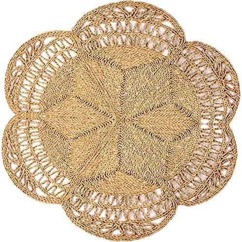 Circle Rug of Rattan Rug, Natural Rug Round 4 Ft, Round Jute Rug, Area Rugs, Farmhouse Rugs, Wove... | Amazon (US)