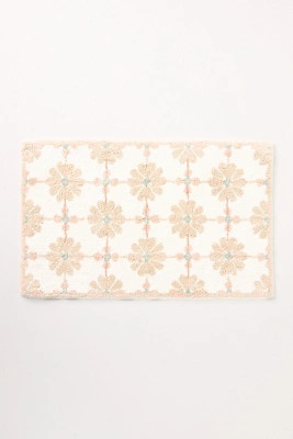 Daisy Tile Tufted Cotton Bath Mat | Anthropologie (US)