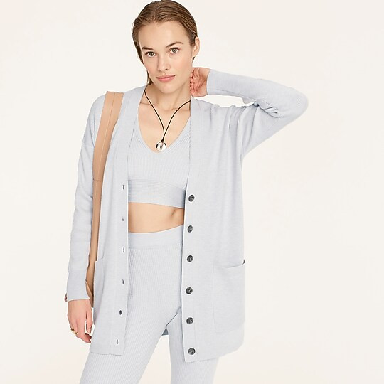 Ribbed long cardigan sweater | J. Crew US