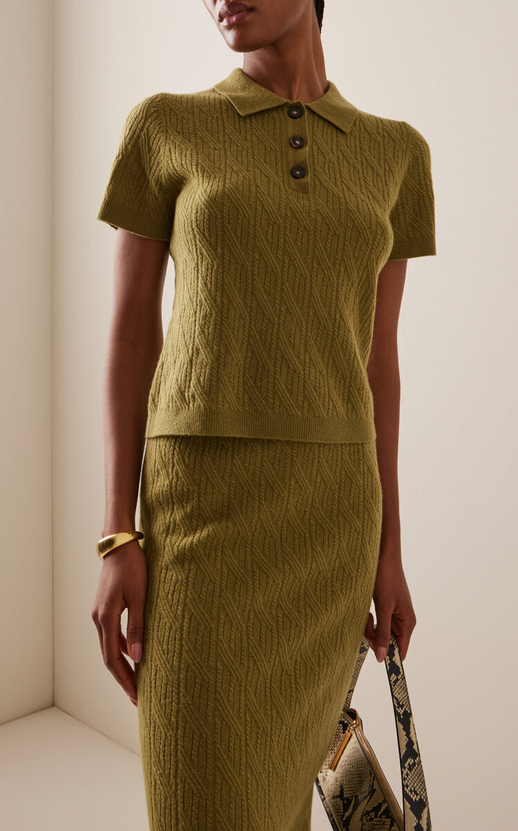 Exclusive Como Cable-Knit Wool-Cashmere Polo Set | Moda Operandi (Global)