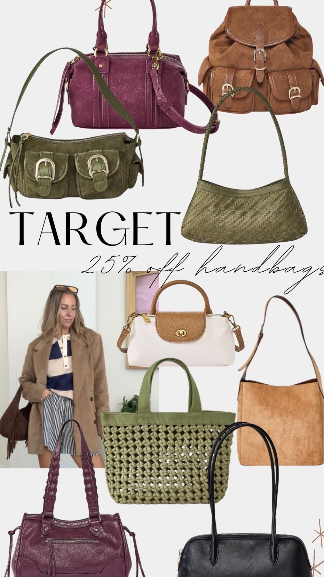 Target 25% off handbags
