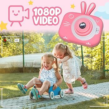 Kids Camera for Girls Boys 3-12 Years Old Selfie Children Camera Infant Toys Bunny 1080P HD Digit... | Amazon (US)