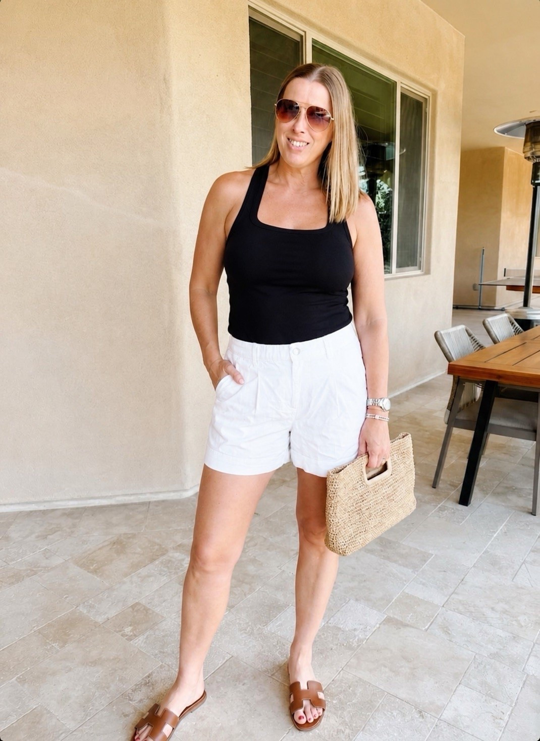 Classic and chic black and white look

resort wear, vacation outfit, summer outfit, travel style, European summer, neutral fashion, chic casual outfit, capsule wardrobe, elevated basics, white shorts, effortless style, summer fashion 2026

#LTKsummer #LTKtravel #LTKstyletip