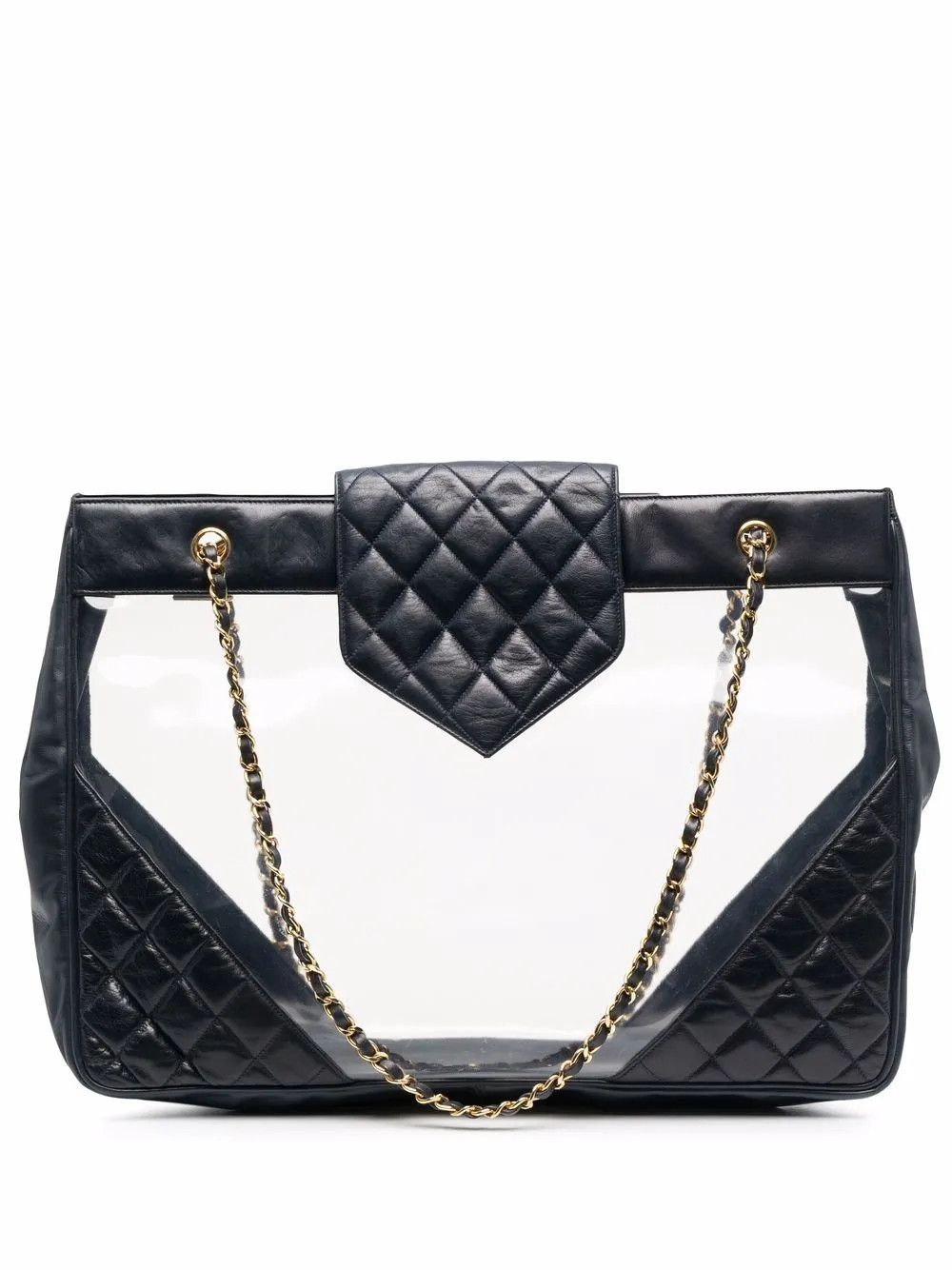 CHANEL Pre-Owned 2004 diamond-quilted beach bag - Blue | Farfetch Global
