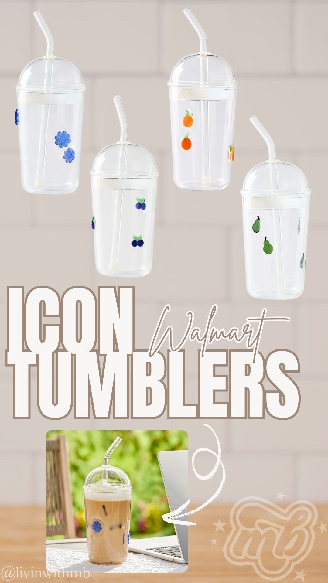 LOVE these new glass icon tumblers from Walmart! Perfect for an iced coffee, and under $10!

#LTKHome #LTKSeasonal #LTKSaleAlert