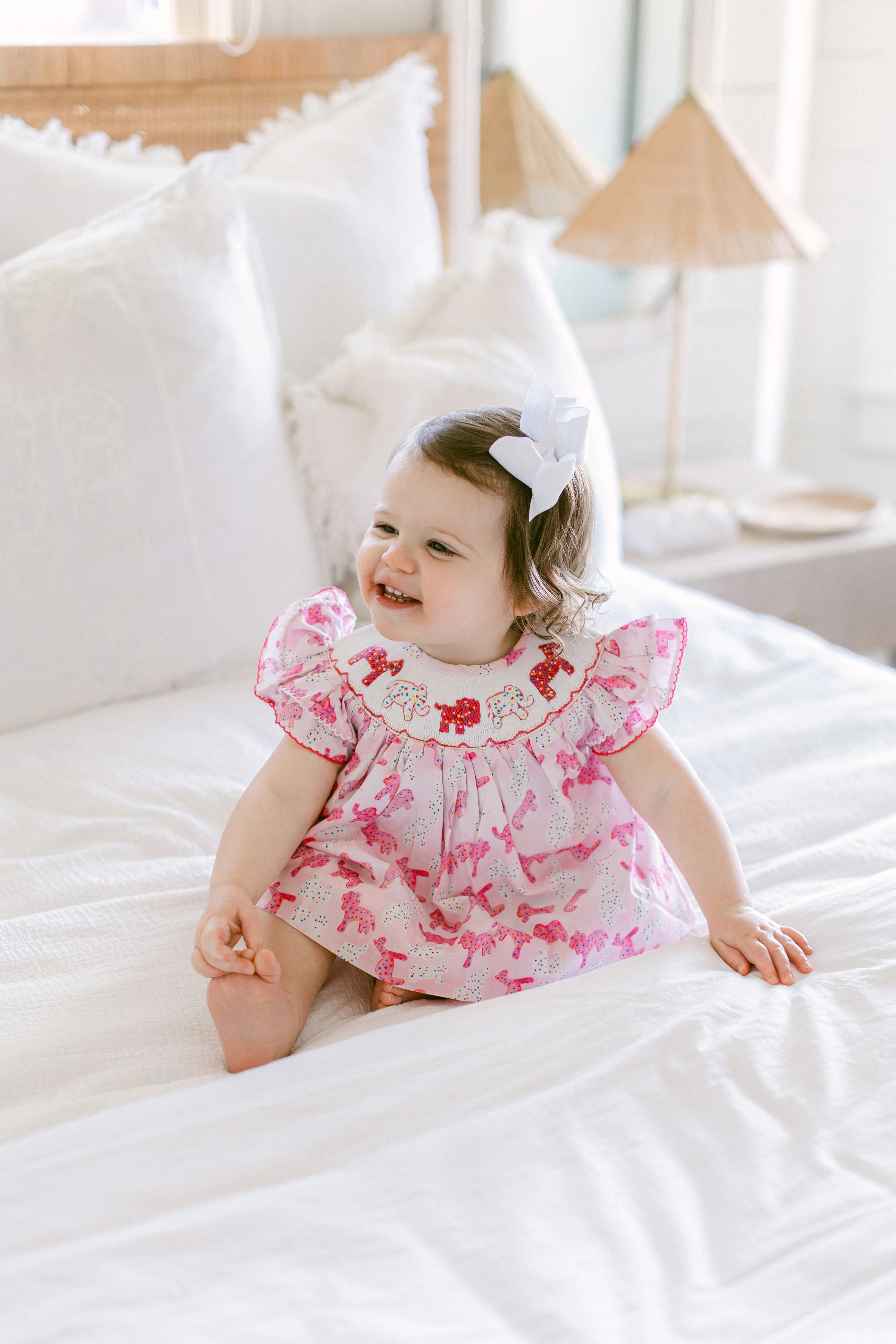Animal Cookie Smocked Diaper Cover Set | Poppy Kids Co