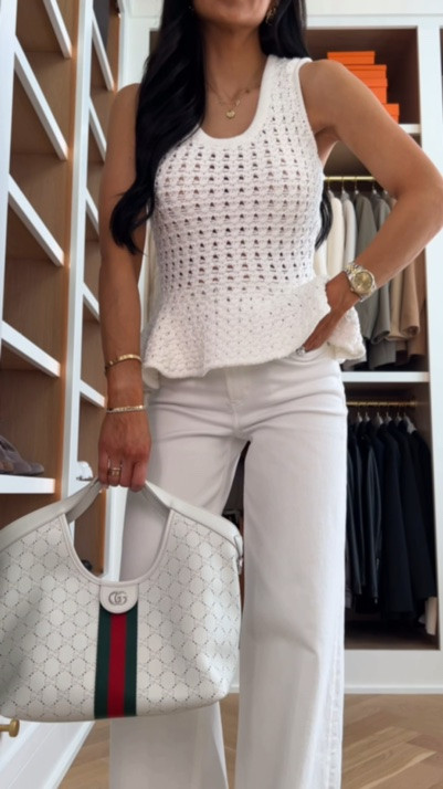 If you love neutrals, you will love these summer pieces
Nordstrom workwear / Nordstrom summer outfits 
Wearing a size 23 in citizens white jeans 
Pistola eyelet peplum top

#LTKootd #LTKSeasonal #LTKOver40