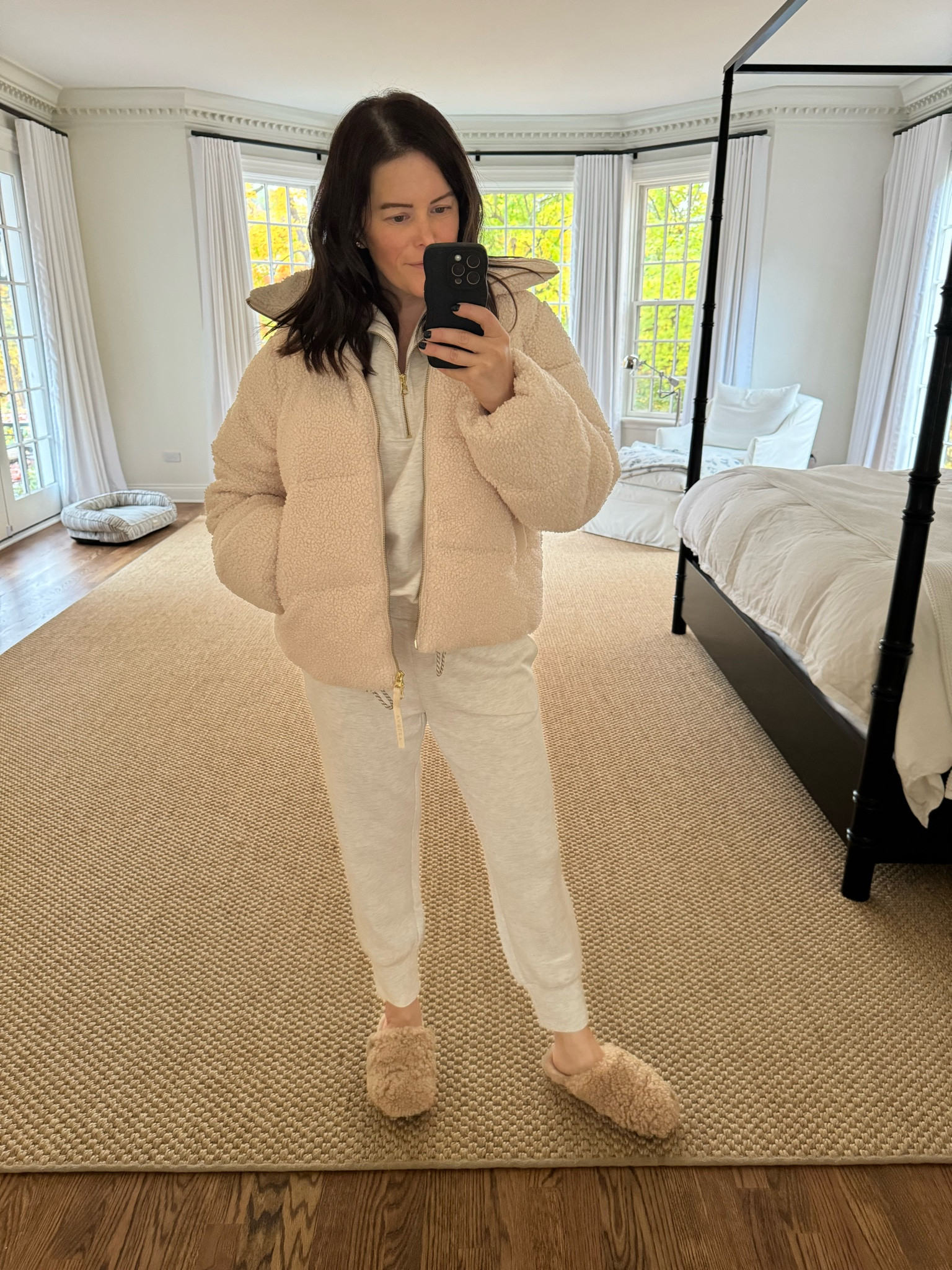 The coziest outfit there ever was. This sweatsuit is SO soft - got it in ivory marl and a similar style in black. Just ordered this same style pant in black, too. 

#LTKSeasonal #LTKstyletip #LTKfamily