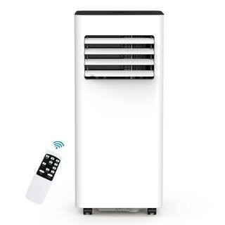 5,000 BTU (DOE) Portable Air Conditioner Cools 300 sq. ft. with Cooling, Dehumidifier, Fan Mode and Remote in White | The Home Depot