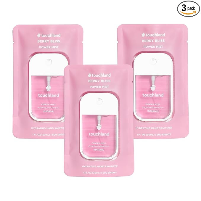 Touchland Hydrating Hand Sanitizer Spray, BERRY BLISS Trio Set, 1 FL. OZ. Travel Size Power Mist ... | Amazon (US)