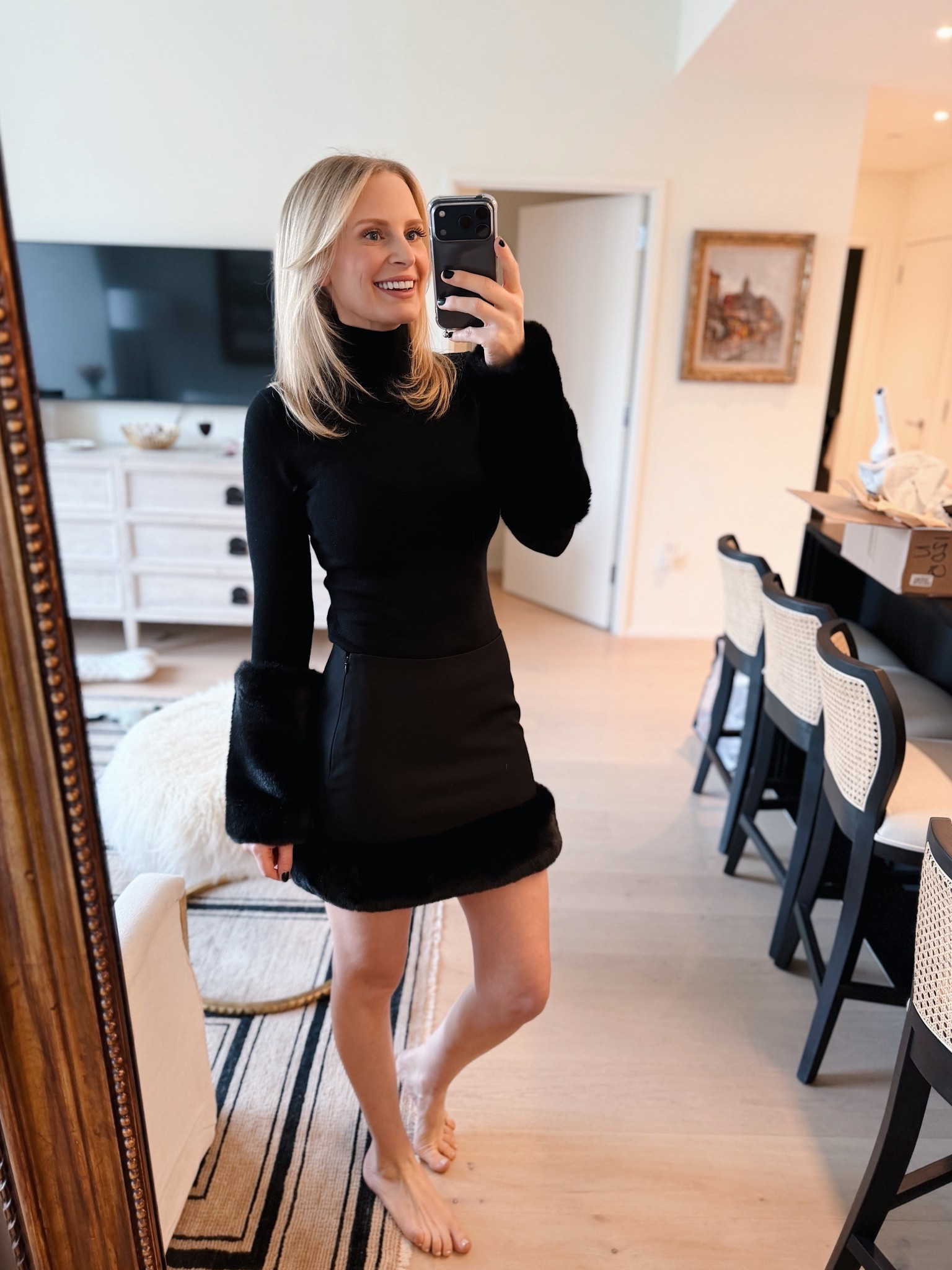 Obsessed with this faux fur cuff sweater and skirt! I’m wearing a small in both, but really need the XS in the skirt.

#LTKSeasonal