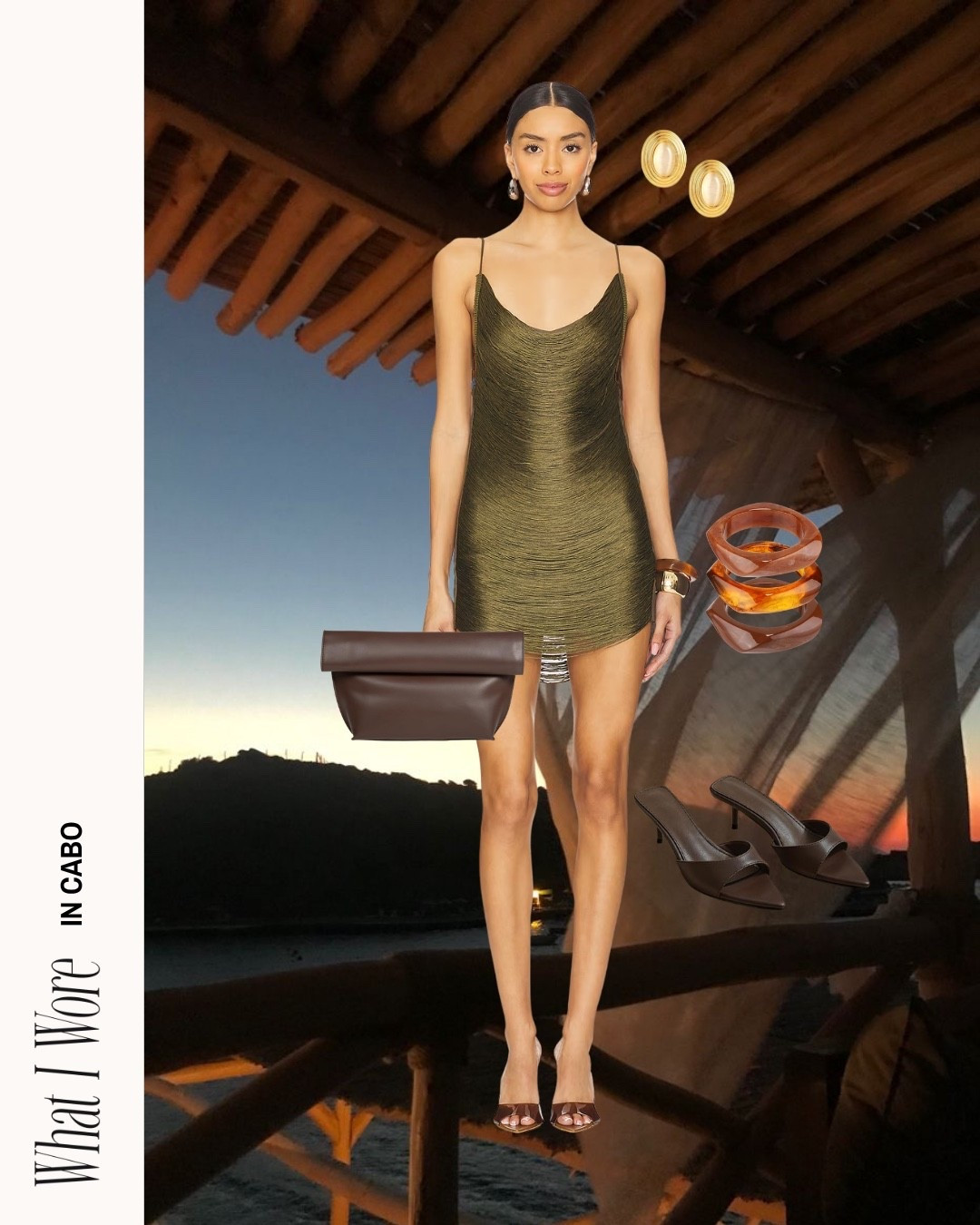 Dinner date night in Cabo!!! 🍸 (obsessedd with this dress)

I am Gia, jaded London, dinner date night outfit, clutch, beach outfit inspo, bangles, beach accessories, amazon finds, cabo, Europe, night out 