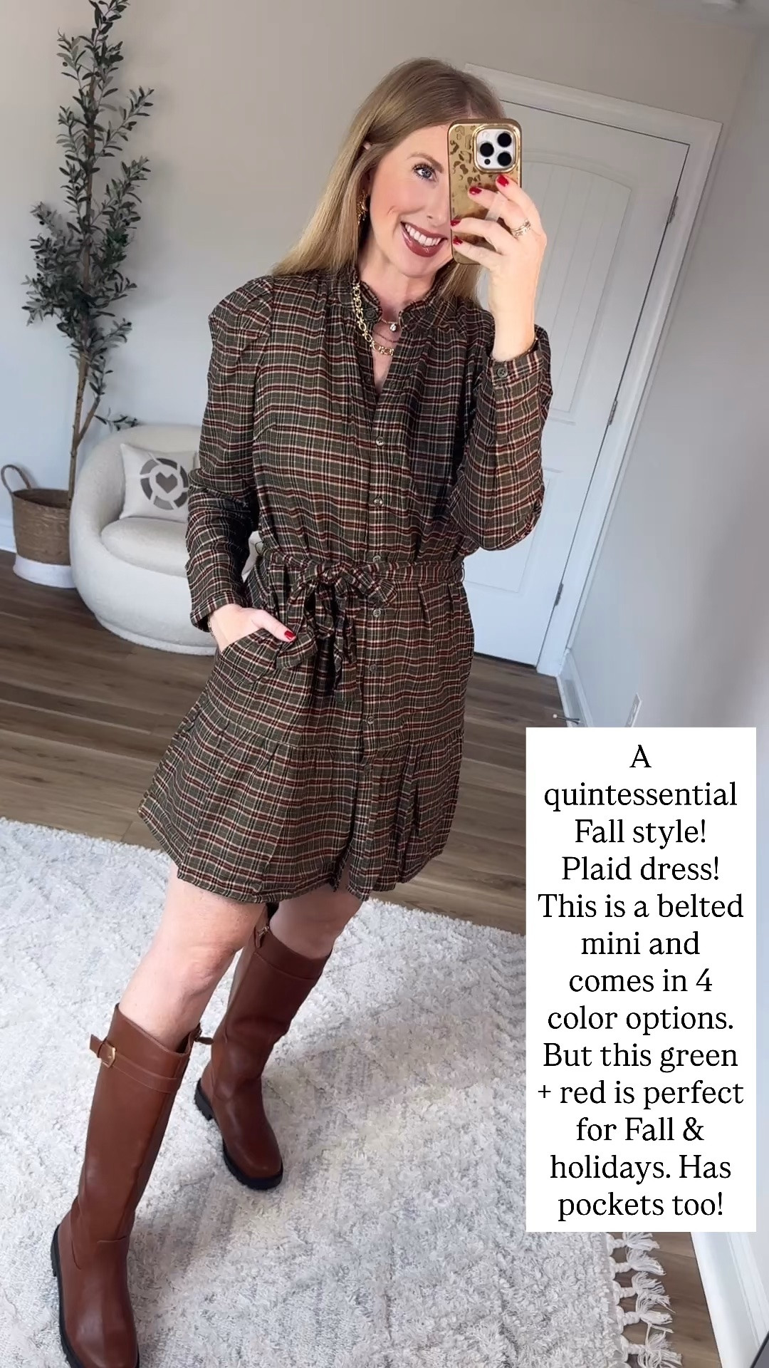 Plaid dress from Walmart!