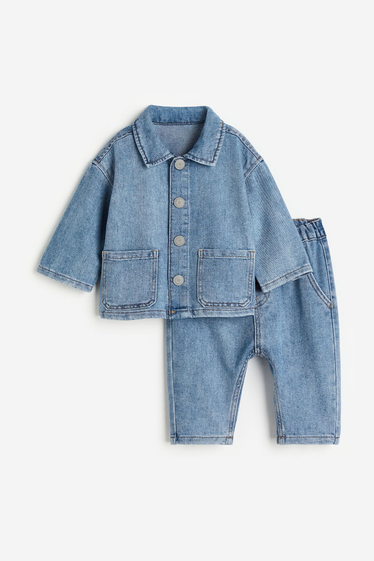 H & M - 2-piece Denim Set - Blue | H&M (US + CA)