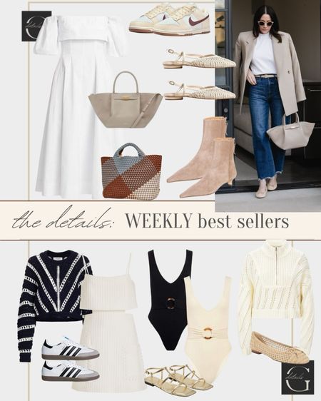 Weekly best sellers
Swimsuit 
Spring bag
White dress
Lightweight sweater
Samba


#LTKshoecrush #LTKswim #LTKitbag