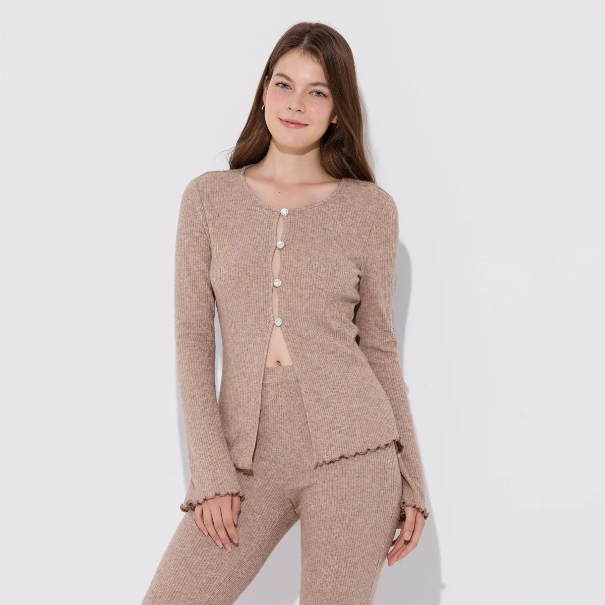 Women's Metallic Rib-Knit Cardigan - Wild Fable™ | Target