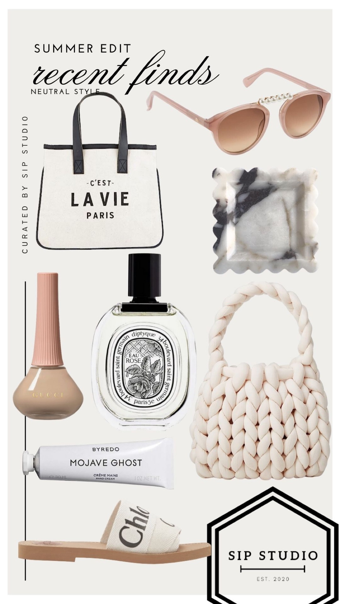 Summer finds // neutral style 🤍💫 Home decor // fashion // beauty #summerbag #fashion #neutralstyle #aesthetic #perfume #tote #marbledecor #byredo #summerbeauty



#LTKstyletip #LTKFind #LTKbeauty
