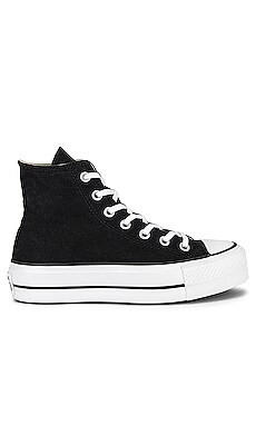 Converse Chuck Taylor All Star Lift Hi in Black & White from Revolve.com | Revolve Clothing (Global)