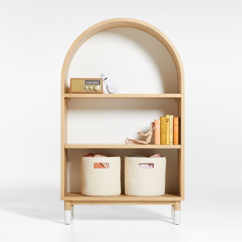 Aksel Arched Wood 3-Shelf Kids Bookcase + Reviews | Crate & Kids | Crate & Barrel