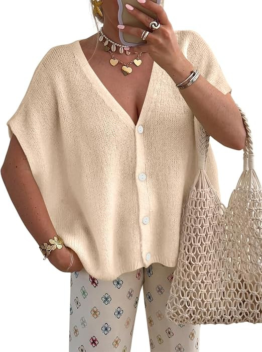 PRETTYGARDEN Womens 2026 Summer Oversized Cardigans Sweaters | Amazon (US)