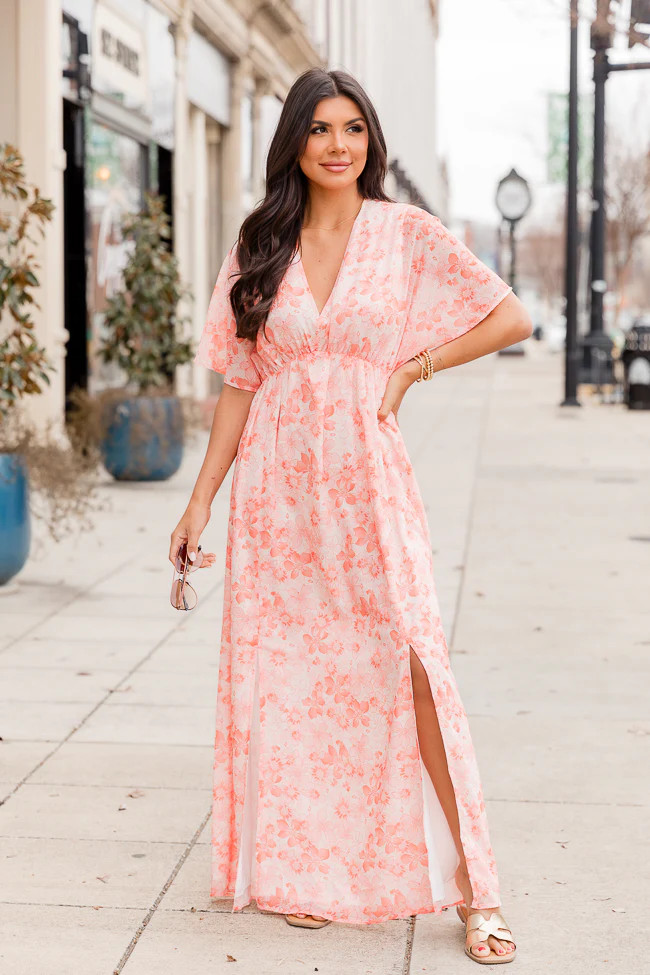 Take You Out Orange Maxi Dress | Pink Lily