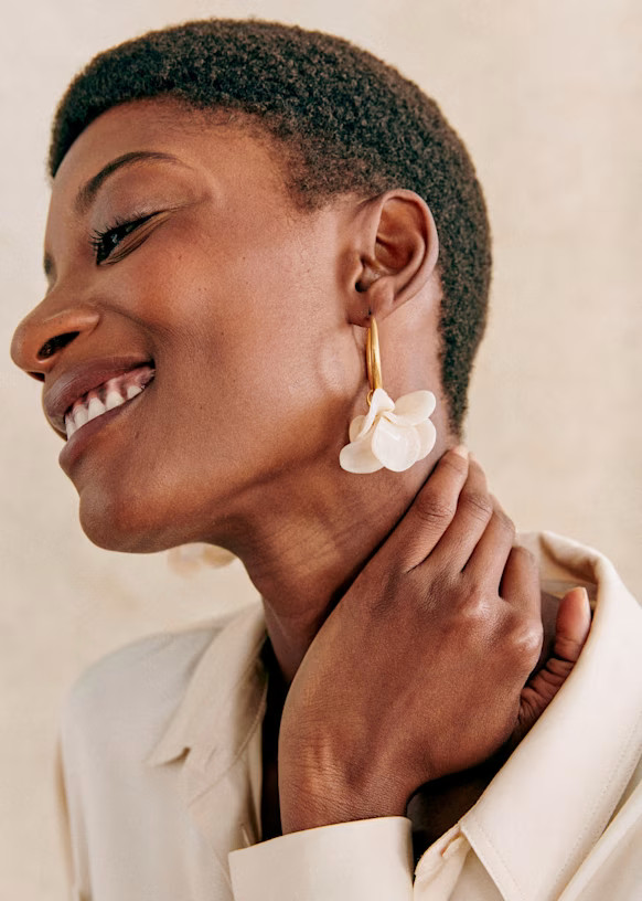 Flora Hoops - Ecru - Resin - Sézane | Sezane Paris - US