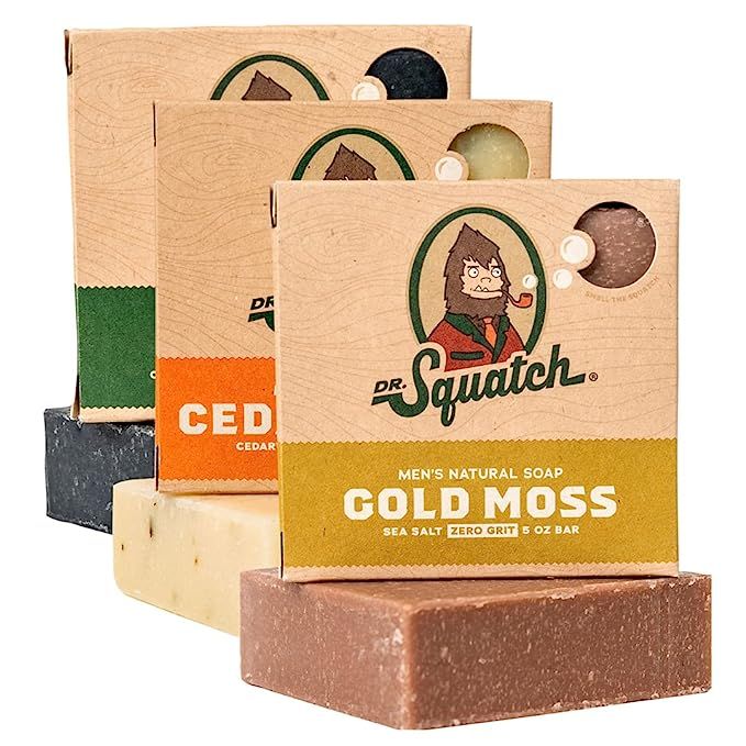 Men's Natural Bar Soap from Dr. Squatch - Moisturizing Soap Made from Natural Oils - Cold Process... | Amazon (US)