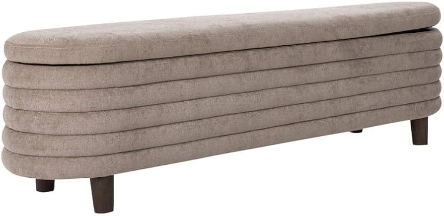 Kosas Home Anders Contemporary Polyester Storage Bench in Gray Finish | Amazon (US)