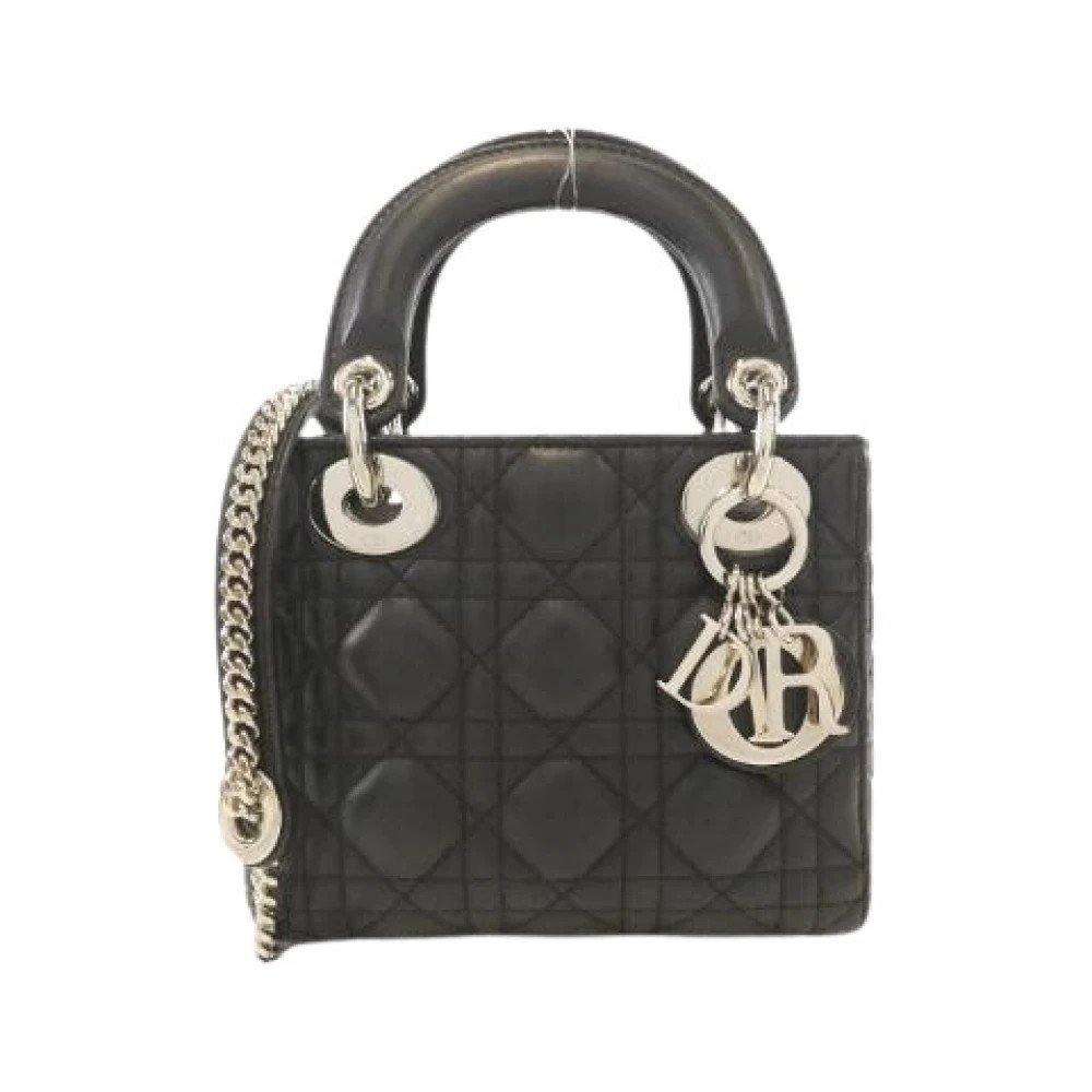 Pre-owned Lady Dior Lambskin Mini Bag - female - Dior Vintage - Vintage Mini Bags - Black - ONE SIZE - Pre-owned | Miinto UK Ltd