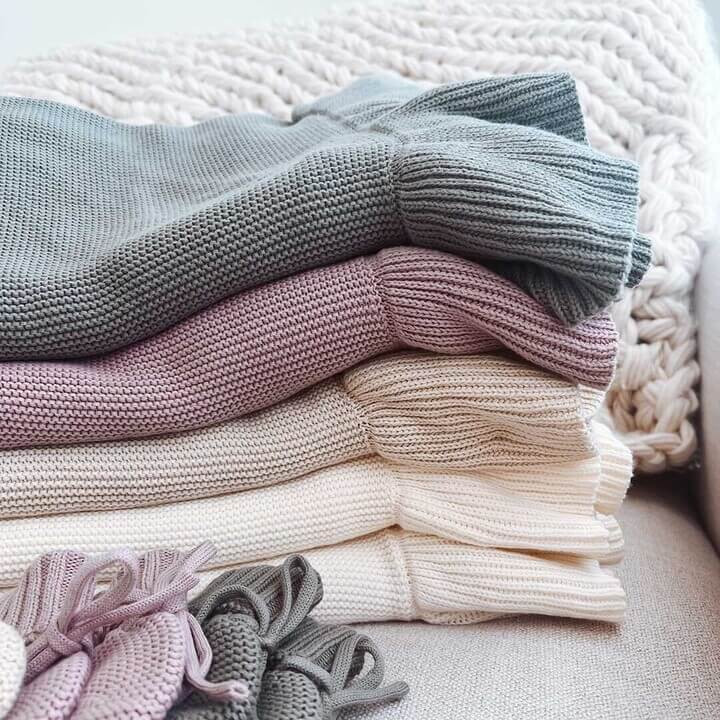 Knit Blanket With Ruffle | Caden Lane