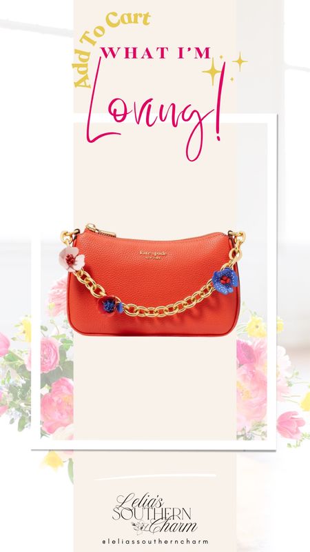 How cute is this coral leather bag with gold chain and and floral decor from Kate Spade ♠️ 

Handbag / small bags / crossbody / mini bag

#LTKStyleTip #LTKGiftGuide #LTKItBag