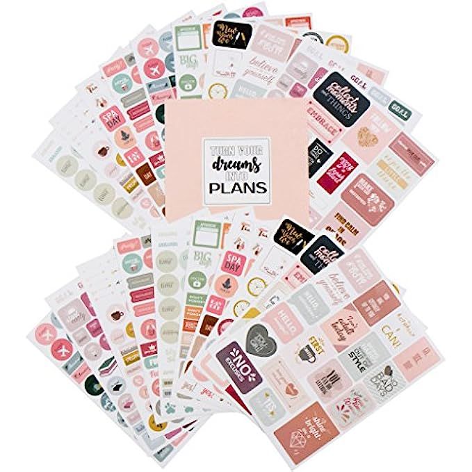 Life Planner Stickers Set. Monthly, Weekly & Daily Planner Stickers 20 Sheets Set of 1,000+ stickers | Amazon (US)