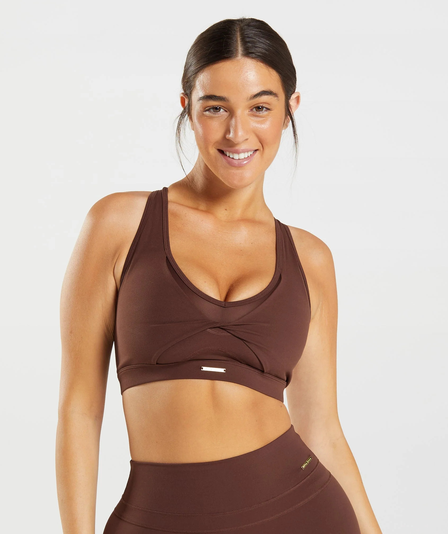 Gymshark Whitney Mesh Sports Bra - Rekindle Brown | Gymshark (Global)
