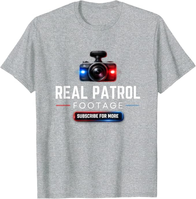 Real Patrol Footage Dash Cam Graphic T-Shirt | Amazon (US)