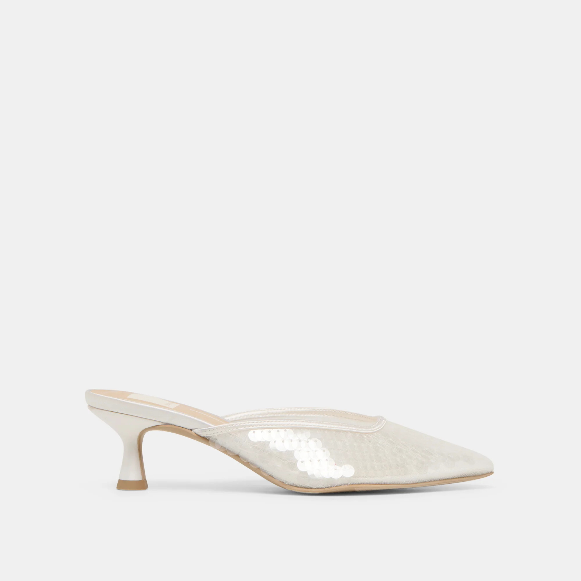 Cleo Sequin Heels Ivory Sequin | DolceVita.com
