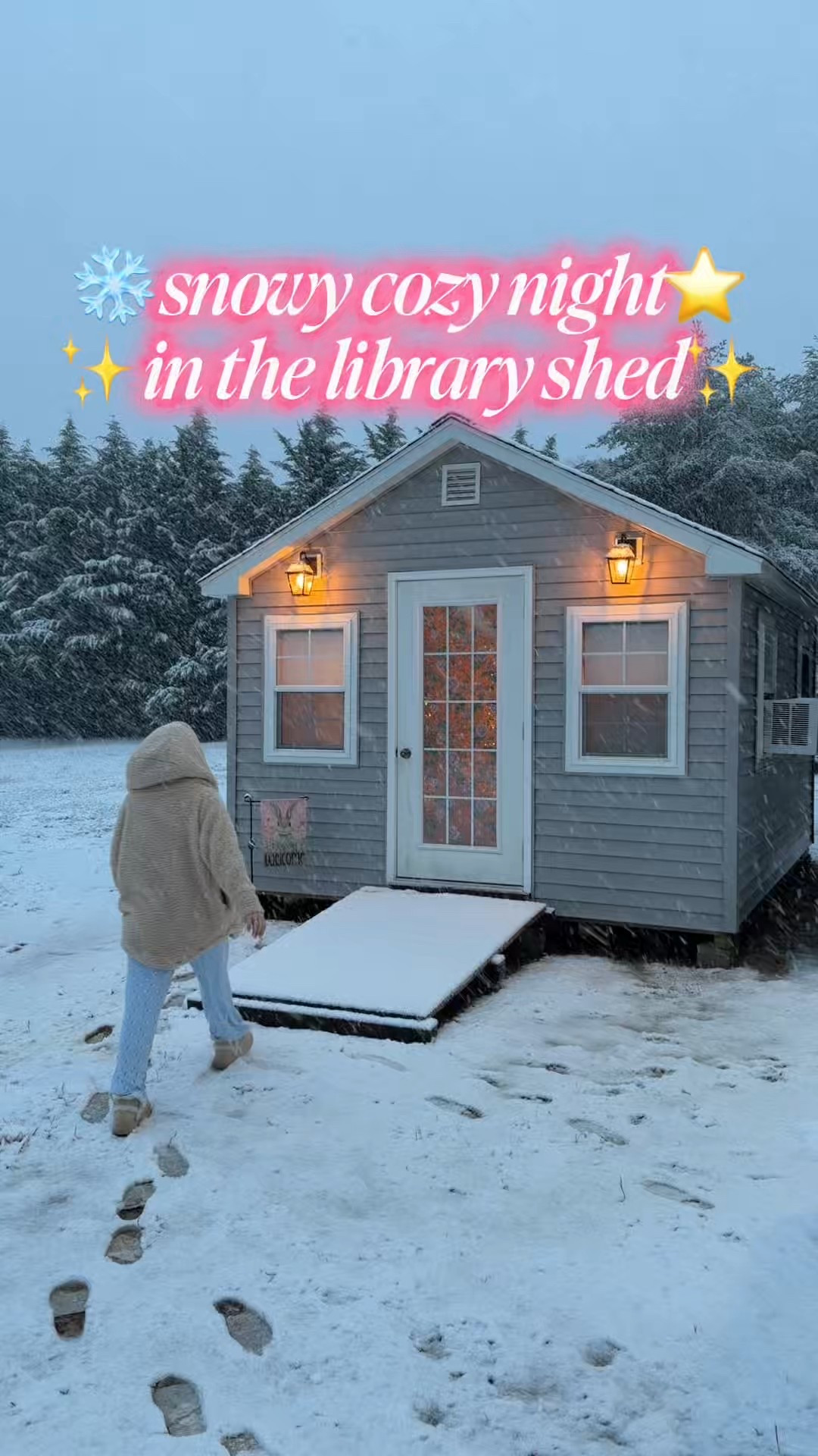 another cozy night in the library shed.. but this one came with snow❄️⭐️📚✨
✨outfit details & decor linked here✨
💗more she finds are on my Amazon storefront!

#LTKvlog #LTKHome #LTKdayinmylife