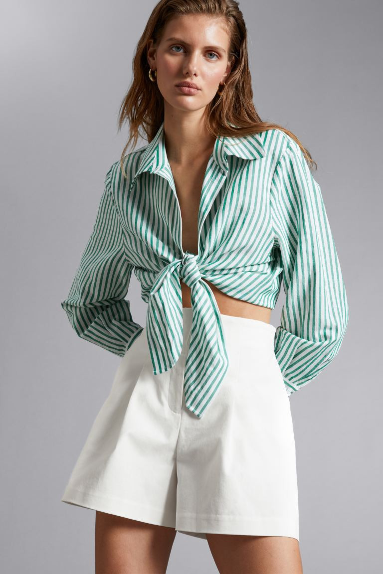 High Waist Chino Shorts | H&M (UK, MY, IN, SG, PH, TW, HK)